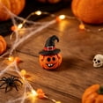 thumbnail image 5 of Mini Resin Halloween Ornament Pumpkin Figurines Vintage Tabletop Decor for Tiered Tray Shelf Party Display, 5 of 9