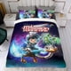 thumbnail image 4 of Miles del Mañana Conjunto de sábanas temático, trío de piezas, cómodo y amigable con la piel, diseño único, regalo de decoración para el hogar para familiares, amigos y fans, 90 cm * 190 cm, 4 of 6