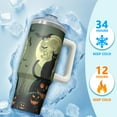 thumbnail image 4 of Halloween Tumbler 30 oz with Handle and Straw Witch Skull Travel Cup Halloween Party Gifts for Women Insulated Mug, 4 of 5