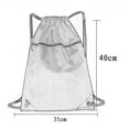 thumbnail image 2 of Travel Nylon Drawstring Bag Sack Beach pack string bag Gym Backpack Shoes Bags White, 2 of 9
