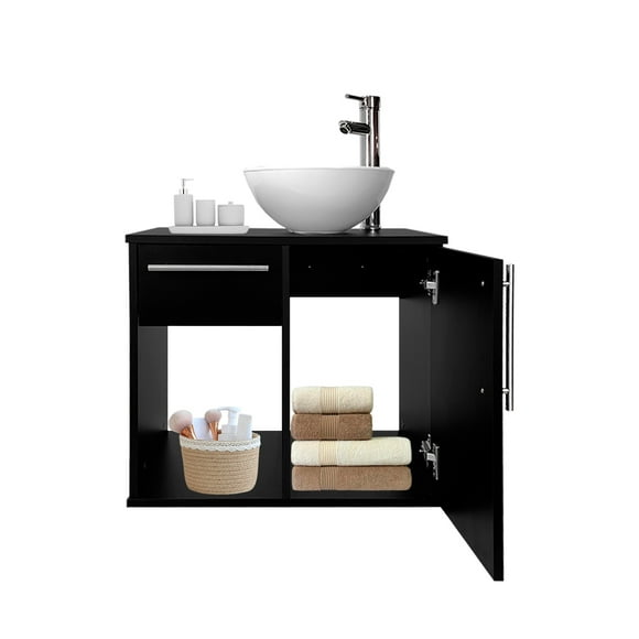 Gabinete De Baño VENUS Con Lavamanos Y Llave Minimalista.