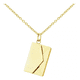 thumbnail image 1 of Collar Carta Sobre Mensaje Grabado VBG Acero Inoxidable Color Oro, 1 of 5