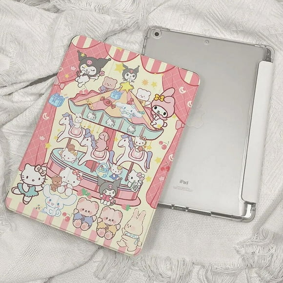 Sanrio Hello Kitty IPad Pro Protective Case 2022 New 11 Inch IPad 10 9 Transparent Silicone Cover Mini 6 Air4 5 apple Ipad Case Gift Festivals