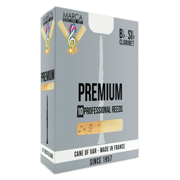Marca PreMium Bb Clarinet Reeds - 10 per Box
