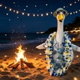 thumbnail image 6 of Gooses Clothes Yard Accent for Large White Holiday Decoration, Bunny Ear Easter Outfit for 23in Porch Goose, Cute Spring Attire for Lawn and Garden, Removable Fabric with Bow Tie, 6 of 9