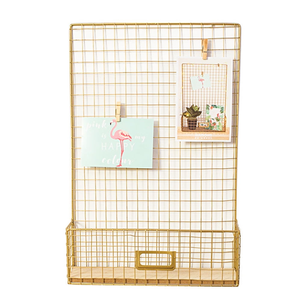 Details about   4 Wall Grid Panel Metal Mesh Decor Panel Display Stands Photo Hanger Iron Rack 