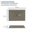 thumbnail image 6 of CASAINC Concrete Rectangular Bathroom Vessel Sink Art Basin in Taupe Clay with X-Diversion Line and The Same Color Drainer, 6 of 8