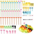 thumbnail image 2 of Maytalsory 90pcs/set Delicate And Safe Mini Cartoon Fruit Forks For Cocktails And Desserts Compact, 2 of 6