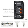 thumbnail image 4 of PIT66 Tail Lights Rear Brake Lamps Clear Lens Black Housing Left+Right w/Bulbs Fit for Toyota Hilux Pickup Truck 1989-1995, 4 of 9