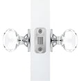 thumbnail image 2 of Privacy Oval Egg Crystal Door Knobs Polished Chrome Round Rosette, 2 of 8