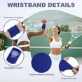 thumbnail image 4 of Uxcell Sweat Band Set Sports Terry Cloth Headband Wristband Moisture Wicking Head Band for Workout Blue, 4 of 7