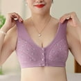 thumbnail image 4 of Daisy Bras for Older Women, Front Closure Wireless Push Up Bra, No Underwire Comfortable Full Coverage Cotton Bra for Everyday Wear, 4 of 5