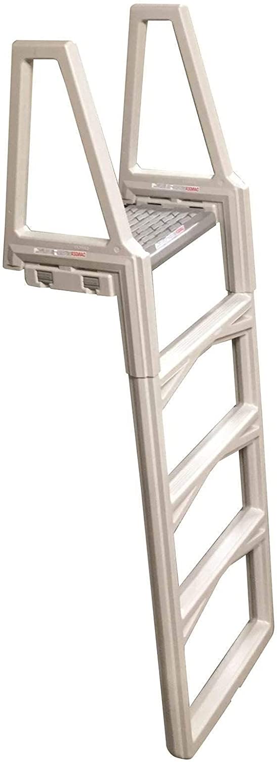 63552X Sturdy 46 to 56 Inch Adjustable Above Ground Swimming Pool Ladder