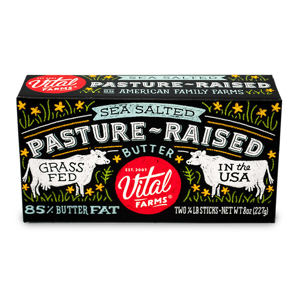 Vital Farms Salted PastureRaised Butter, 8 Oz, 2 Ct