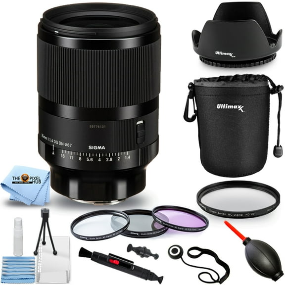 Sigma 35mm f/1.4 DG DN Art Lens for Ultimaxx E 303965 - 10PC Accessory Bundle
