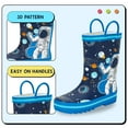 thumbnail image 2 of EUXTERPA Toddler Rain Boots for Boys Waterproof Kids Rubber Boots with Easy On Handles Big Kid Size 3, 2 of 7