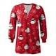 thumbnail image 5 of Puntoco moda mujer Navidad estampado suelto manga larga cárdigan otoño abrigo blusa Rollbacks Puntoco Puntoco-3110, 5 of 6
