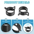 thumbnail image 3 of Abrazaderas de manguera de banda de resorte Uxcell para mangueras OD, clips de vacío de silicona para línea de combustible, manguera de aire, tubo de 18-20mm, negro, 3 of 7