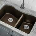 thumbnail image 3 of Undermount 32-1/2 in. x 20 in. 60/40 Bowl Quartz Kitchen Sink in Gray, 3 of 4