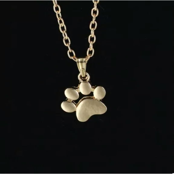 HOOUN Fashion Women Cute Animal Paw Chain Pendant Gold Silver Necklace Jewellery Gift-gold