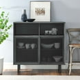 thumbnail image 2 of Storage Display Accent Cabinet, Dark Grey Gray, Wood, Metal, Industrial Living Office Kitchen Hospitality Restaurant, Modern Contemporary HB34583, 2 of 10