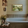 thumbnail image 5 of HFDF Vtage Wall Art, Countryside Landscape Canvas Patg, River Cottage Green Scenery Art Prts, Bridge Boat Nature Rustic Farmhouse Wall Decor Livg Room Bedroom Pictures 10x8inch Framed, 5 of 6