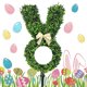 thumbnail image 4 of Planta Falsa Pascua Bonsai Artificial Boxwood Rabbit Topiary (H), 4 of 9