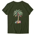 thumbnail image 2 of Puntoco Blusa de manga corta con estampado de moda para mujer, divertida camiseta de cuello redondo, 2 of 3