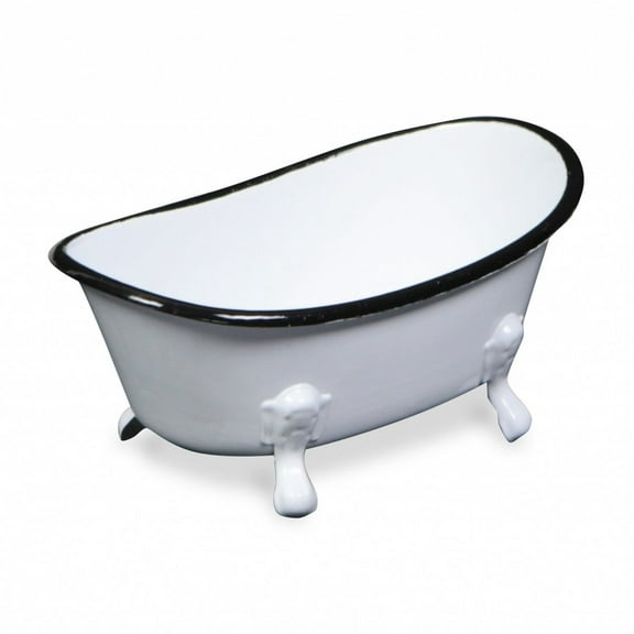 Petite White Bathtub Decorative Sculpture
