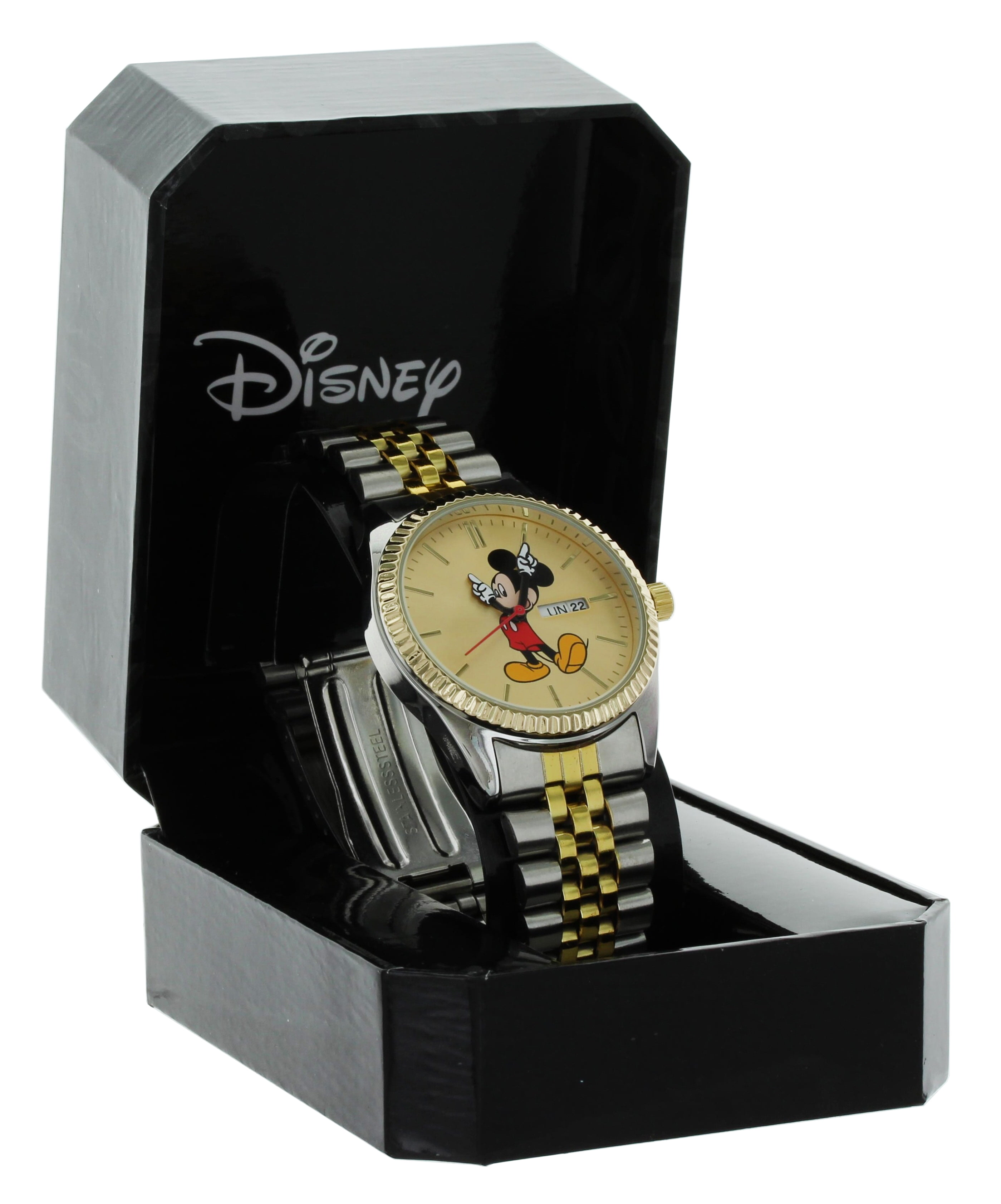 Man's Mickey Mouse Watch Yellow Gold with Day and Date - MK8186LA