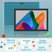 Tablet 10 Inch Android Tablets, 4GB RAM 64GB ROM 1024GB Expand Quad-Core Processor Tableta Computer, 2MP+8MP Camera WiFi BT 10.1 in HD Display Tab, 6000mAh Long Battery Life Tablet PC, Navy