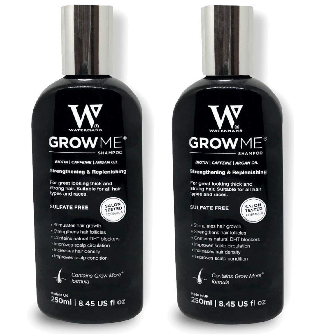 Waterman S Grow Me Best Hair Growth Shampoo Sulfate Free 8 45 Oz Pack Of 2 Walmart Com Walmart Com