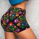 thumbnail image 4 of Balery Traditional Floral Polish Pantalones cortos de entrenamiento estampados para mujer, sin costuras, ajustados, para gimnasio, yoga, correr, deportes, ejercicio activo, fitness.-Large, 4 of 8