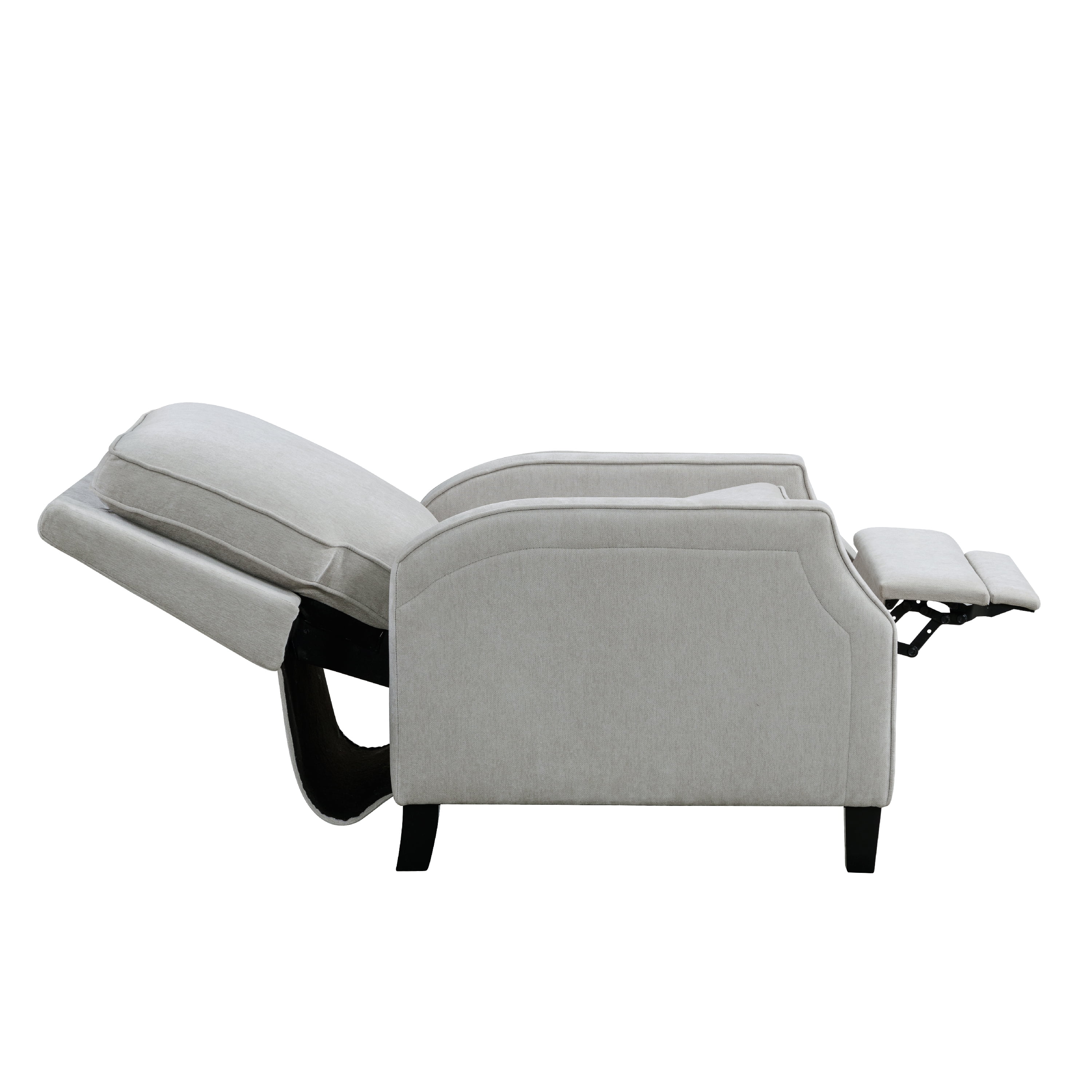 Relax-A-Lounger Sorrento Modern Push Back Recliner, Light Gray Woven Fabric