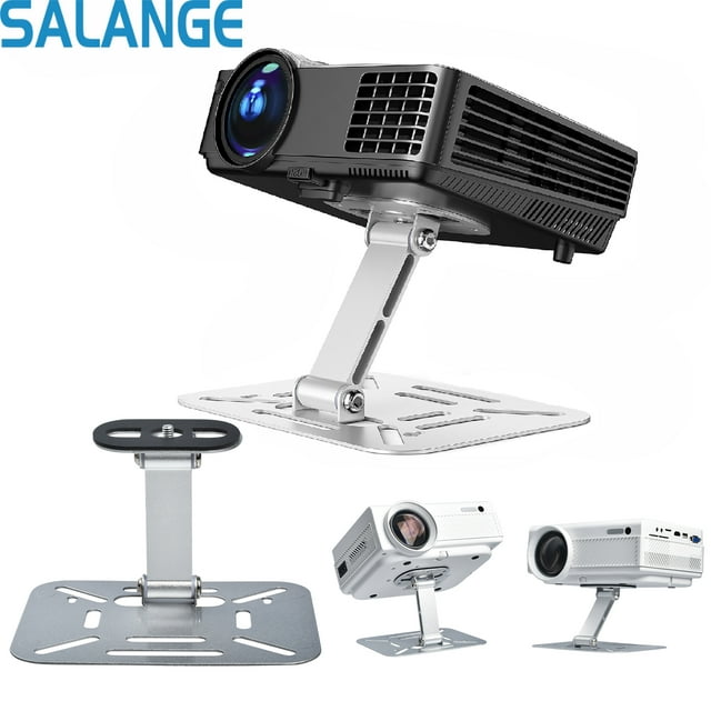 Salange Projector Stand for Home Theatre Projector Bracket Ceiling Table Wall Mount, Max Weight 11 Ibs, Sliver