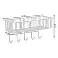 Metal Wall Mounted Entryway Organizer Rack With Hooks