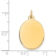 thumbnail image 2 of Beautiful 14k Plain .013 Gauge Engravable Oval Disc Charm, 2 of 2