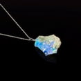 thumbnail image 2 of AA+ Natural Ultra Fire Raw Ethiopian Opal Rough Handmade Dainty Pendant Necklace For Women, Healing Chakra Crystals, Birthstone Jewelry, Rhodium Plated 925 Sterling Silver Chain 20 inch, Gift for Her, 2 of 6