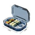 thumbnail image 3 of Airtight Pills Organizer, Portable Compact Pill Box for Travel Home, Gray Green Blue, 3.62x2.44x0.98in, Water & Dust Resistant, 3 of 7