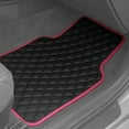 thumbnail image 4 of FH Group Deluxe Universal Fit Non-Slip Faux Leather Car Floor Mats Pink - 4pc, 4 of 9