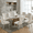 Beige with Silver Leg, variant on Sleek Modern Dining Chair Set of 6 - Tufted Velvet Upholstered Side Chairs with Nailhead Trim and Solid Wood Legs, Perfect for Kitchen and Dining Room