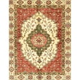 thumbnail image 1 of Ahgly Company Indoor Rectangle Abstract Brown Gold Abstract Area Rugs, 7' x 10', 1 of 6