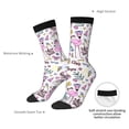 thumbnail image 4 of Bingfone Compression Socks for Women and Men Long Socks for Running Athletic Cycling Nurse- Summer with Flamingo, 4 of 6