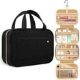 thumbnail image 2 of Bolsas de aseo para hombres y mujeres, bolsas de maquillaje de viaje impermeables de gran capacidad con ganchos, bolsas de almacenamiento de cosméticos para accesorios de 4 paneles, 2 of 5