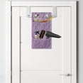 thumbnail image 2 of Floral Vintage Hanging Pocket Organizer, Repetitive Print of Springtime Lavenders and Mini Butterflies, Printed Polyester Storage Bag with Pockets, 9" x 16", Lilac Quartz and White, 2 of 2