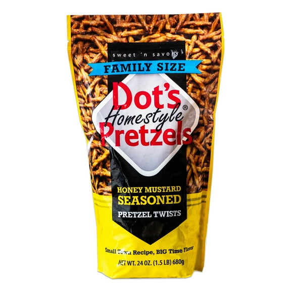 Dot's Honey Mustard Seasoned Pretzel Twist - Sweet and Tangy Mustard Honey Pretzel Sticks - 1, 24oz bag