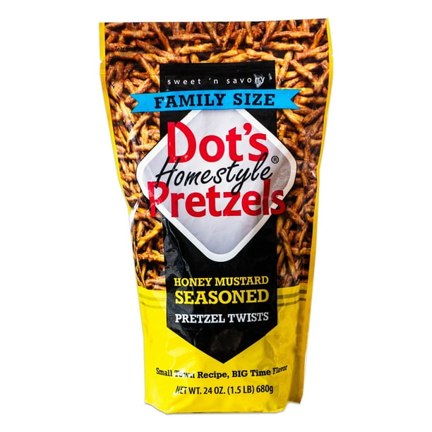 Dot's Honey Mustard Seasoned Pretzel Twist Sweet and Tangy Mustard