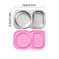 thumbnail image 3 of Leodye 1PCS Stainless Steel Bento Box with Silicone Leakproof Lid, Reusable Food Container, Meal Prep Lunch Box for office and Travel Carry - 5.51 x 3.34 x 1.37 in, 3 of 6