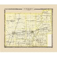 thumbnail image 2 of Warner 13x12 Black Ornate Wood Framed with Double Matting Museum Art Print Titled - Coles Illinois - Warner 1876, 2 of 4