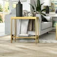 thumbnail image 6 of Evelyn&Zoe Alexis 24" Wide Rectangular Side Table, Brass, 6 of 8